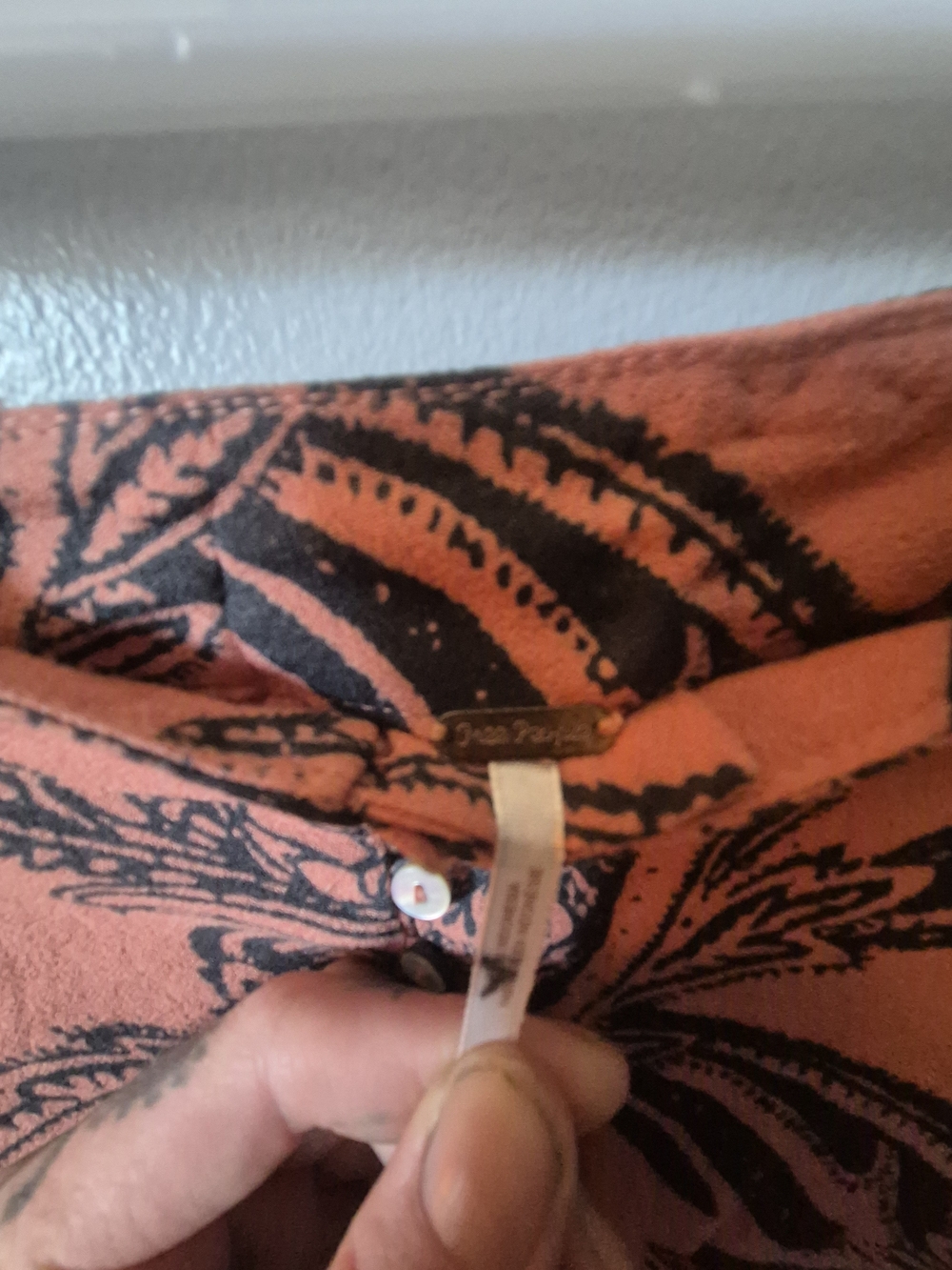 Free People Rust and Black Paisley Maxi Skirt - Picture 3 of 6